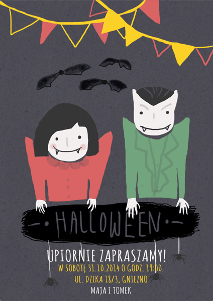 Zaproszenie na Halloween UPIORNE PRZYJĘCIE