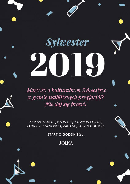 Zaproszenie na Sylwester 2019 KULTURALNY SYLWESTER